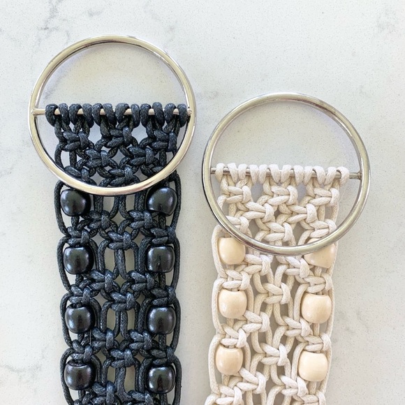 Set of 2 Beaded Woven Belts - Picture 2 of 3